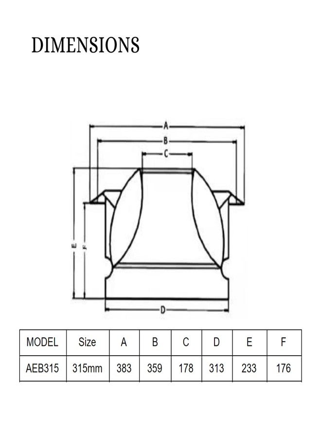 Astberg ABS Ball Jet Nozzle (315mm/12inch) - Image 5